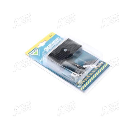 Розгалужувач прикурювача, 3в1, 2 USB, 1000mA, 12 / 24V <ARMER>