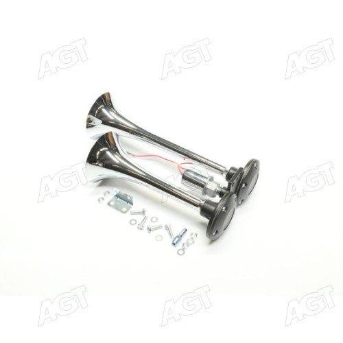 Сигнал дудка 2шт хром 230/295мм 24V <ДК>