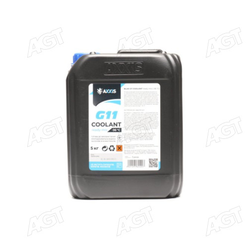 Антифриз BLUE G11 Сoolant Ready-Mix -36°C <AXXIS> (синій) (Каністра 5кг)