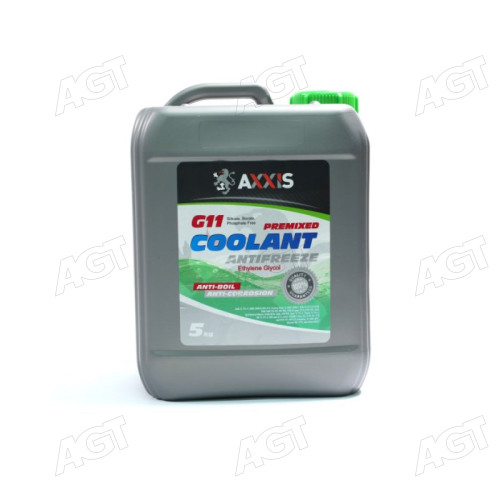 Антифриз GREEN G11 Сoolant <AXXIS> (зелений) (Каністра 5кг)