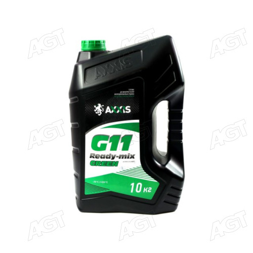 Антифриз GREEN G11 Сoolant Ready-Mix -36°C<AXXIS> (зелений) (Каністра 10)