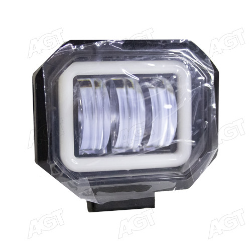Фара LED квадратна 30W, 3 лампи, 120x100x60 мм, широкий промінь (SLON)