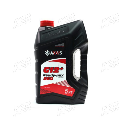 Антифриз RED G12+ Сoolant Ready-Mix -36°C <AXXIS> (червоний) (Каністра 5кг)