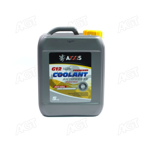 Антифриз YELLOW G12 Сoolant <AXXIS> (жовтий) (Каністра 5кг)