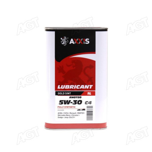 Масло моторное AXXIS 5W-30 С4 RN0720 Gold Sint (Канистра 1л)