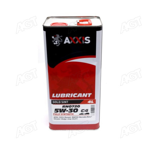 Масло моторн. AXXIS 5W-30 С4 RN0720 Gold Sint (Каністра 4л)