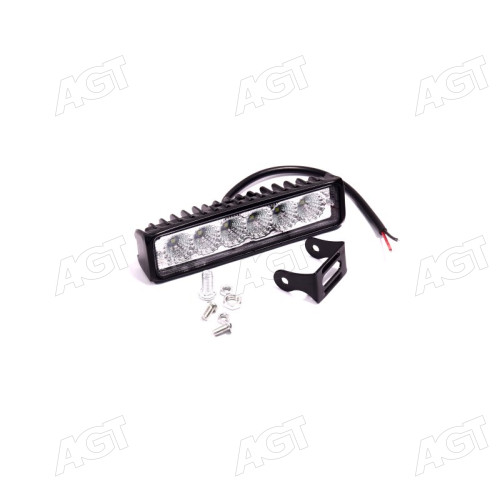 Фара LED прямоугольная 18W, 6 ламп, 150*40*50мм, широкий луч 12/24V (Квант)