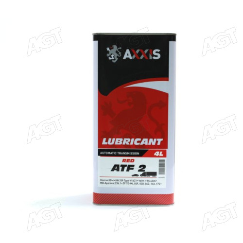 Масло трансмиссионное (красное) AXXIS ATF 2 (Канистра 4л)