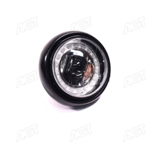 Фара ГАЗ,3307,4301,ЗІЛ,ПАЗ,УАЗ LED (18 світлодіодів, лінза, 4 проводи+охолодження, 12-24V)