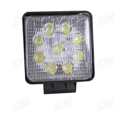 Фара LED квадратна 27W, 9 ламп, 125х105х40 мм, розсіяний (широкий) промінь (SLON)