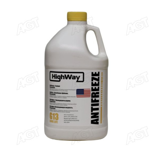 Антифриз HighWay ANTIFREEZE G13 концентрат желтый 3,78л