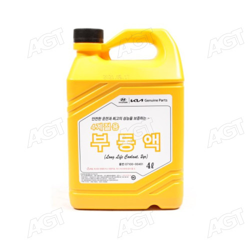 Антифриз Hyundai/Kia Long Life Coolant концентрат красный 07100-00401 (Канистра 4л)
