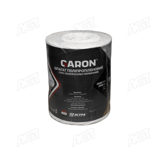 Шпагат поліпропіленовий білий GARON 2000 tex 500 м/кг 2500 м 1 шт=5 кг (Agrotex)