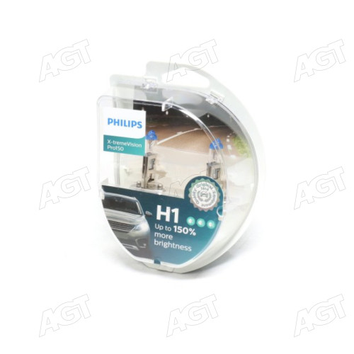 Лампа накаливания H1 X-tremeVision Pro150 (+150) 12V 55W P14,5s (комплект) (пр-во Philips)