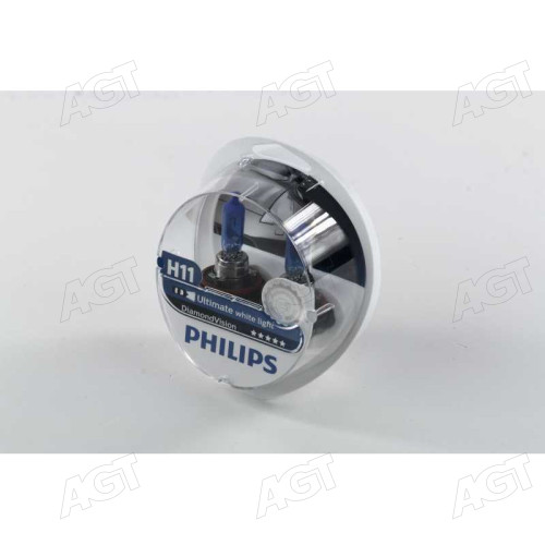 Лампа розжарювання H11 12V 55W PGJ19-2 Diamond Vision 5000K (вир-во Philips)