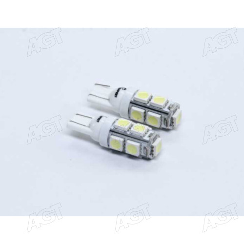 Лампа LED б/ц габарит и панель приборов T10 9SMD W5W 12V WHITE2шт. блистер <TEMPEST>
