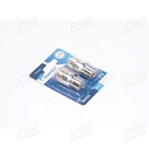 Лампа LED покажчиків поворотів і стоп-сигналів 24V BA15S 15SMD WHITE <TEMPEST>