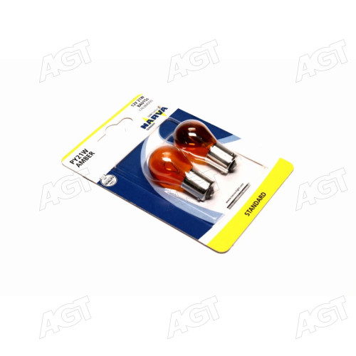 Лампа накаливания PY21W12V21WBAU15S AMBER (blister 2шт) (производство Narva)