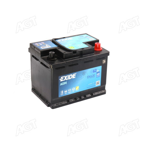 Аккумулятор   62Ah-12v Exide AGM (242х175х190),R,EN680