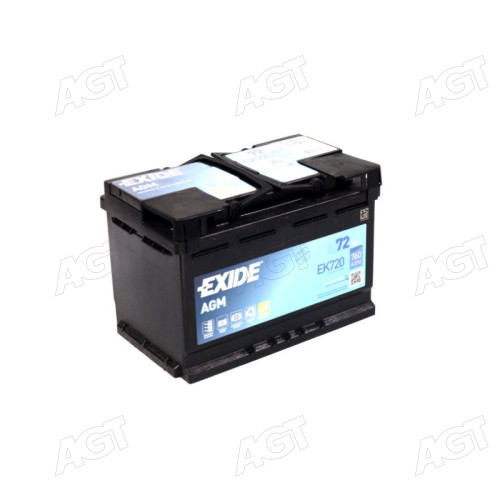 Акумулятор   72Ah-12v Exide AGM (278х175х190),R,EN760