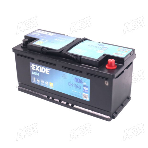 Акумулятор  106Ah-12v Exide AGM (392х175х190),R,EN950
