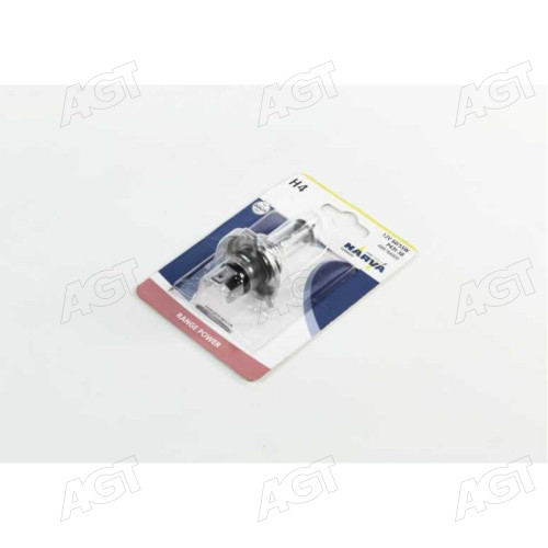Лампа накаливания H4 12V 60/55 W P43t RANGE POWER +30 blister (производство Narva)