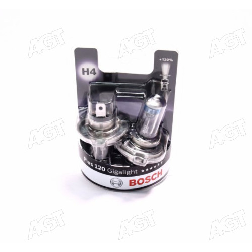 Лампа розжарювання H4 12V 60/55W P43t Plus 120 Gigalight (компл) (вир-во Bosch)