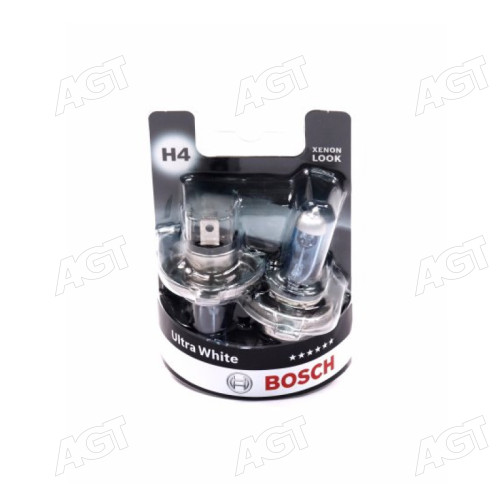 Лампа накаливания H4 12V 60/55W P43t Ultra White (комплект) (производство Bosch)