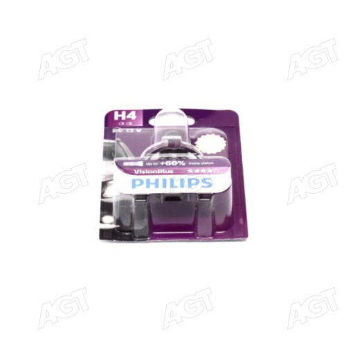 Лампа розжарювання H4VisionPlus12V 60/55W P43t-38 (вир-во Philips)