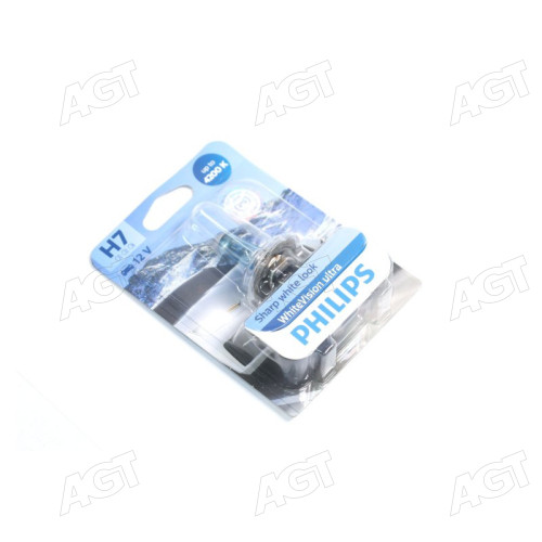 Лампа накаливания H7 12V 55W PX26d H7 WhiteVision ULTRA +60 (4200K) (1шт) (производство Philips)