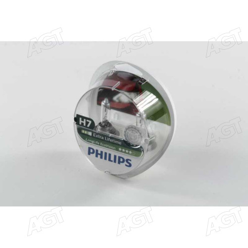 Лампа розжарювання H7 12V 55W PX26d LongerLife Ecovision 2шт (вир-во Philips)