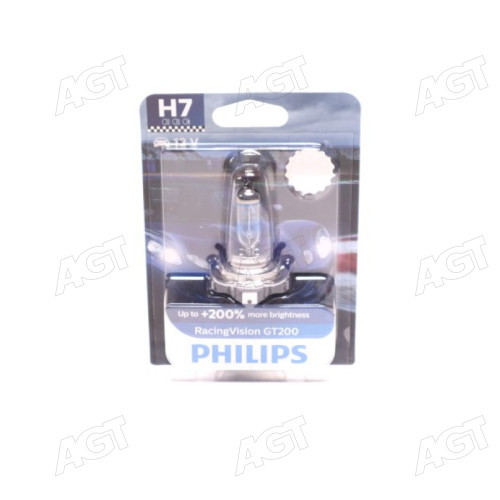 Лампа накаливания H7 RacingVision GT200 +200 12V 55W PX26d (производство Philips)