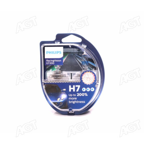 Лампа накаливания H7 RacingVision GT200 +200 12V 55W PX26d (комплект) (производство Philips)