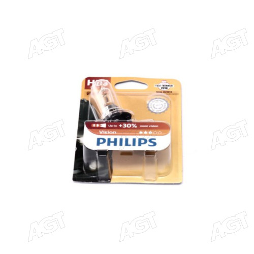 Лампа накаливания HB3 12V 60W P20d Vision +30 1шт blister (производство Philips)