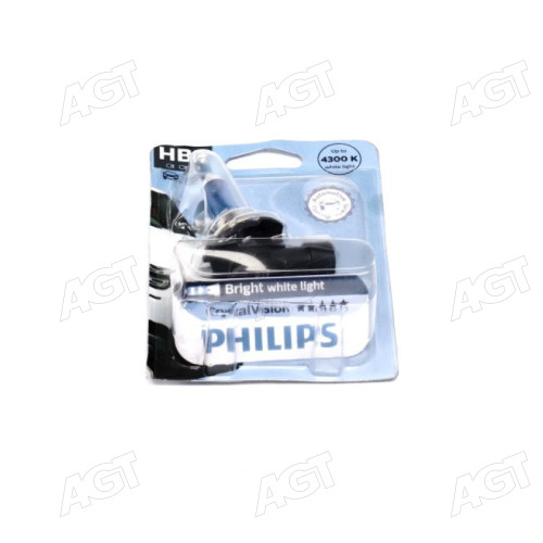 Лампа розжарювання HB4 12V 55W P22d Cristal Vision 1шт blister 4300K (вир-во Philips)