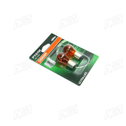Лампа розжарювання PY21W 12V 21W BAU15s Ultra Life (компл.) (вир-во OSRAM)