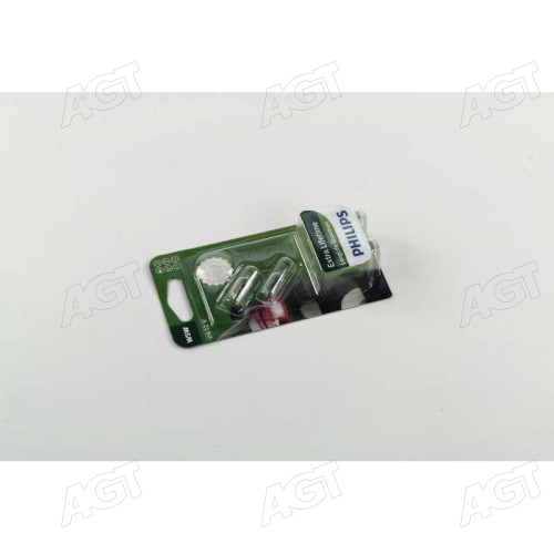 Лампа накаливания W5W 12V 5W W2,1X9,5d LongerLife EcoVision 2шт blister (вир-во Philips)