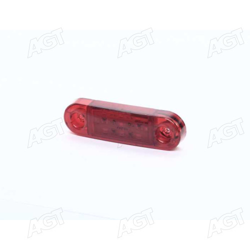 Фонарь габаритный 24V LED красный (9 диодов, 3 ряда) (TEMPEST)