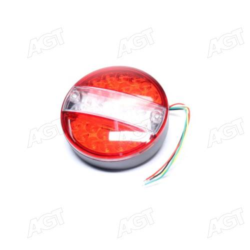 Фонарь задний круглый LED (красно-белый) с указателем поворота (TEMPEST)