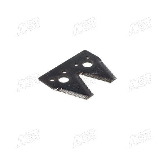 Сегмент ножа жатки двойной JD600, 102х83х3; d=10,5мм. мелкая насечка, 22зуба (Н153329/80011.03) (MWS)
