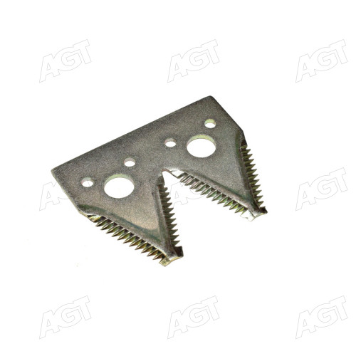 Сегмент ножа жатки двойной JD600R/F 101х83х3; d=6,2мм. крупная насечка. 11 зубьев(H163131)(Parts Express