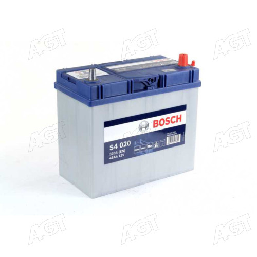 Акумулятор 45Ah-12v BOSCH (S4020) (238x129x227),R,EN330,Азія тонк.клеми