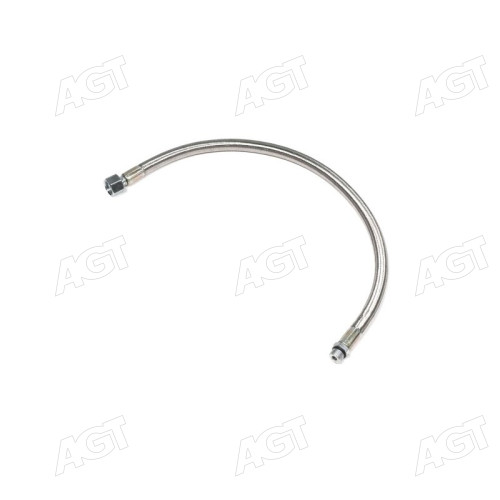 Шланг тормозной КАМАЗ ЕВРО (PTFE нержав. оплетка, L=650 мм, гайка-штуцер М20хМ16) ПРЕМИУМ