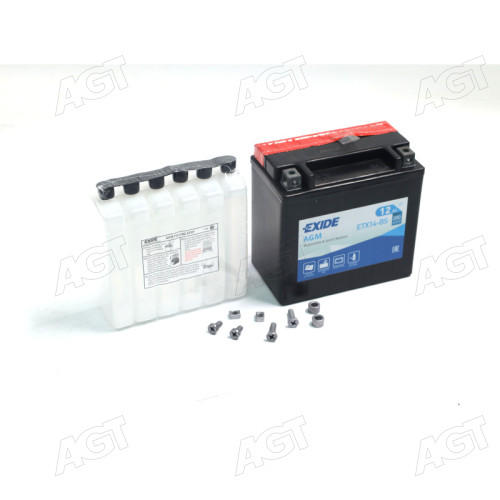 Акумулятор 12Ah-12v Exide AGM (ETX14-BS) (150х87х145) L, EN200