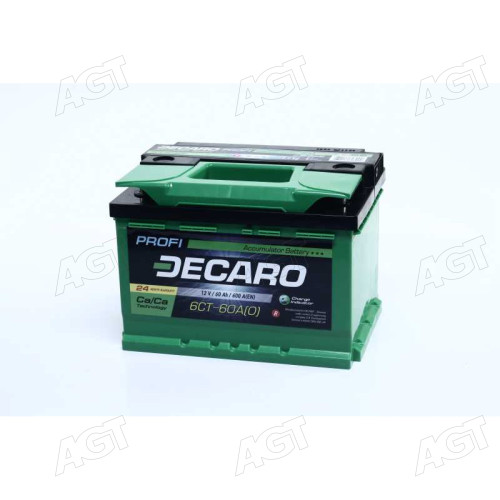 Аккумулятор 60Ah-12v DECARO PROFI (242x175x175),R,EN600
