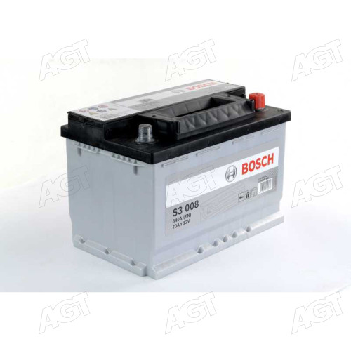 Акумулятор 70Ah-12v BOSCH (S3008) (278x175x190),R,EN640