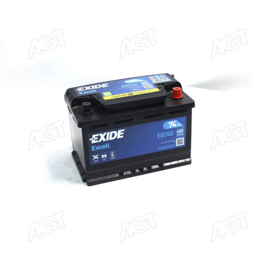 Акумулятор 74Ah-12v Exide EXCELL (278х175х190), R, EN680