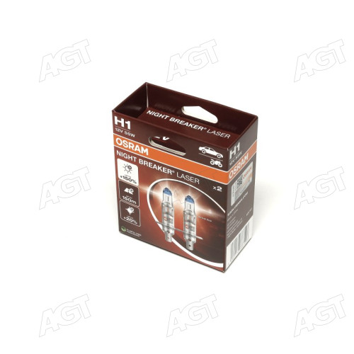 Лампа фарна H1 12V 55W P14,5s NIGHT BREAKER LASER next generation (+150) компл.