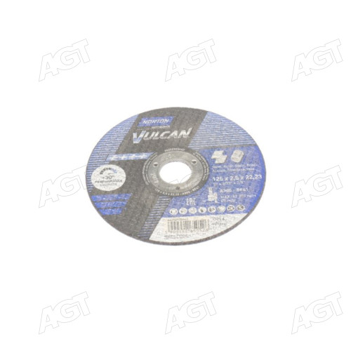 Диск отрезной по металлу и нержав.  тм NORTON VULCAN; O = 125х22,2 мм, t = 2,5 мм(NORTON)