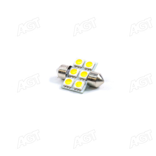 Лампа LED Софитная C5W 24V T11x31-S8.5 (6 SMD size5050) WARM WHITE <TEMPEST>